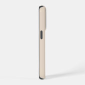 Monogramm Modern Minimal Creme iPhone Hülle (Rechte Seite)