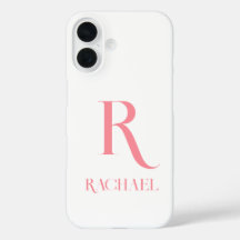 Monogramm Modern Minimal Stilvoll Rosa