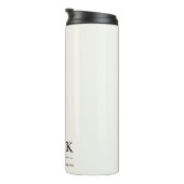 Monogramm modern minimalist chic einfach Elfenbein Thermosbecher (Nach rechts gedreht)