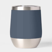 Monogramm Modern Minimalistisch Klassisch Navy Bla (Rückseite)