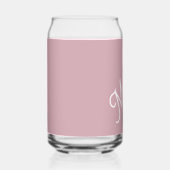 Monogramm, modern rosa dosenglas (Rechts)