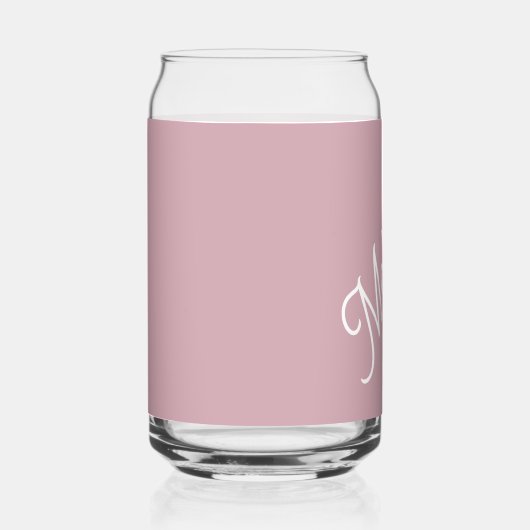 Monogramm, modern rosa dosenglas (Rechts)