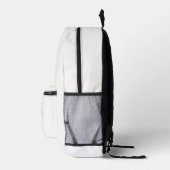 Monogramm Modern Weiß Bedruckter Rucksack (Rechts)
