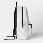 Monogramm Modern Weiß Bedruckter Rucksack (Links)
