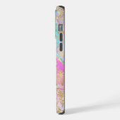 Monogramm Moderne Abstrakte Glitzer Personalisiert iPhone Hülle (Linke Seite)