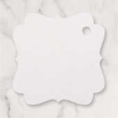 Monogramm Moderne Elegante Herzen Wirbel Hochzeit  Geschenkanhänger (Rückseite)