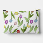 Monogramm Moderne farbige Tulip Zubehörtasche (Rückseite)