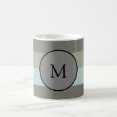 Monogramm Moderne Farbstreifen Trendy anpassen Kaffeetasse (Mittel)