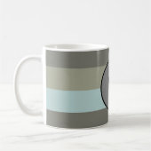 Monogramm Moderne Farbstreifen Trendy anpassen Kaffeetasse (Links)