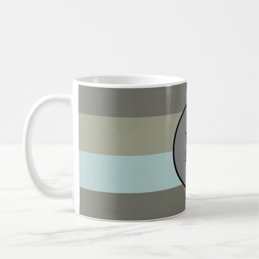 Monogramm Moderne Farbstreifen Trendy anpassen Kaffeetasse (Links)
