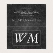 Monogramm | Moderne Führungskraft (Schiefer) Visitenkarten (Außenseite Aufgefaltet)