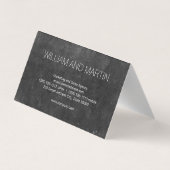 Monogramm | Moderne Führungskraft (Schiefer) Visitenkarten (Rückseite)