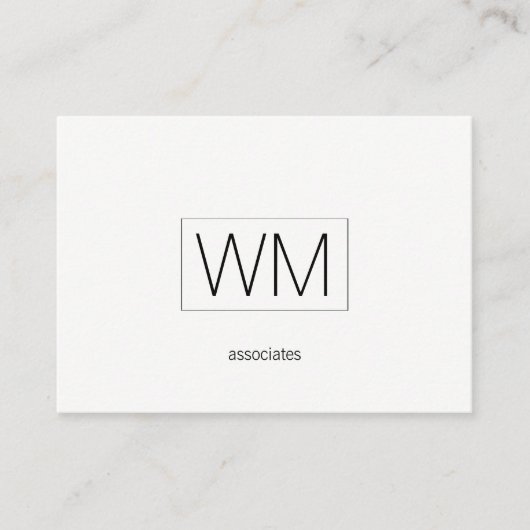 Monogramm | Moderne Führungskraft Visitenkarte (Vorderseite)