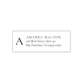 Monogramm Moderne Geschäftsrücksendeadresse Permastempel (Design)