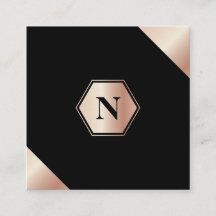 Monogramm moderne GoldRose quadratische