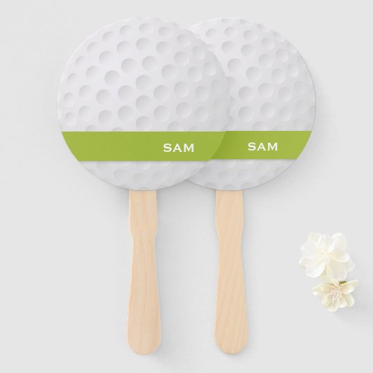 Monogramm. Moderne Golf Ball Textur. Fächer (Vorne und Hinten)