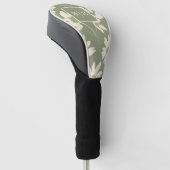 Monogramm Moderne Grüne Blumen  Golf Headcover (angewinkelt)