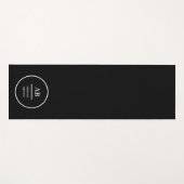 Monogramm Moderne Minimale Schwarz-Weiß-Einfachhei Yogamatte (Vorderseite (Horizontal))