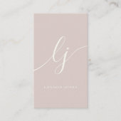 Monogramm Moderne Minimalistische weibliche Rose E Visitenkarte (Vorderseite)