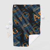 Monogramm Moderne Repetieranfänge und Namen Golfhandtuch (Insitu)