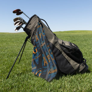 Monogramm Moderne Repetieranfänge und Namen Golfhandtuch