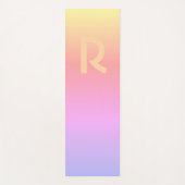 Monogramm Moderne rosa Sonnenuntergänge Yogamatte (Vorderseite)