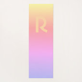 Monogramm Moderne rosa Sonnenuntergänge Yogamatte (Rückseite)