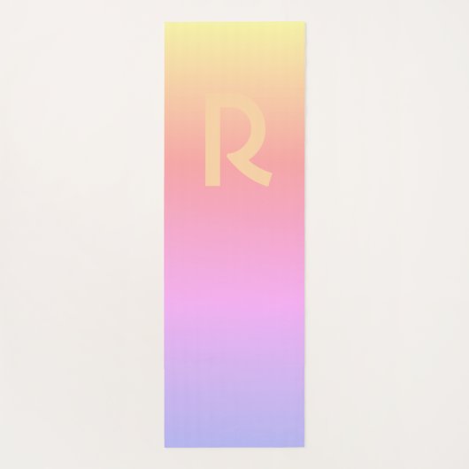 Monogramm Moderne rosa Sonnenuntergänge Yogamatte (Rückseite)