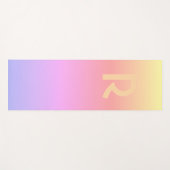 Monogramm Moderne rosa Sonnenuntergänge Yogamatte (Vorderseite (Horizontal))