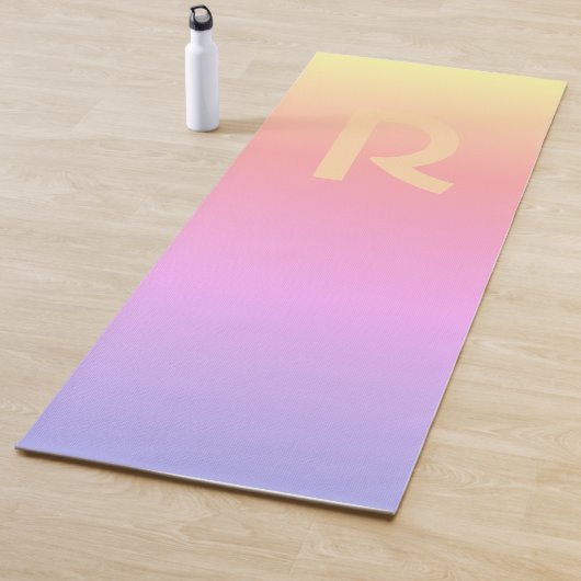 Monogramm Moderne rosa Sonnenuntergänge Yogamatte (Beispiel)
