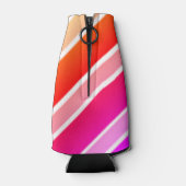 Monogramm Moderne Sommerstreifen Niedlich Cool Flaschenkühler (Rückseite)