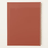 Monogramm, moderne Terrakotta-Farbe Planer (Rückseite)