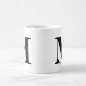 Monogramm Moderne Typografie Schwarz-weiß Minimali Kaffeetasse (Mittel)