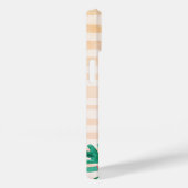 Monogramm moderner botanischer Streifen Case-Mate iPhone Hülle (Rückseite / Rechts)