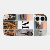 Monogramm Moderner Fotocollage  iPhone 16 Hülle (Rückseite (Horizontal))