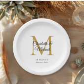 Monogramm Moderner Minimal Pappteller