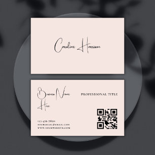 Monogramm Moderner Minimalistischer QR-Code für Fr Visitenkarte