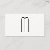 Monogramm | Moderner Schriftart Visitenkarte (Vorderseite)