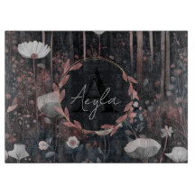 Monogramm moderner Whimsical Elegante Wildblumen