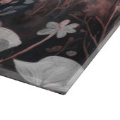 Monogramm moderner Whimsical Elegante Wildblumen Schneidebrett (Ecke)