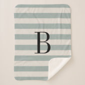 Monogramm | Modernes Bauernhaus Sherpadecke (Vorderseite)