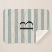 Monogramm | Modernes Bauernhaus Sherpadecke (Vorderseite (Horizontal))