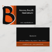 Monogramm-modernes berufliches mutiges Trendy Visitenkarte (Vorne/Hinten)