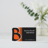 Monogramm-modernes berufliches mutiges Trendy Visitenkarte (Stehend Vorderseite)