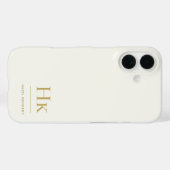 Monogramm Modernes Einfaches Monogrammiertes Elfen Case-Mate iPhone Hülle (Rückseite (Horizontal))