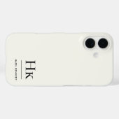 Monogramm Modernes Einfaches Monogrammiertes Elfen Case-Mate iPhone Hülle (Rückseite (Horizontal))
