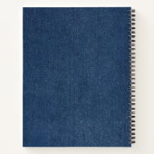 Monogramm Modernes Jeans-Textur-Druck Notizblock (Rückseite)