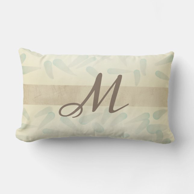 Monogramm modernes Kissen abstrakt (Vorderseite)