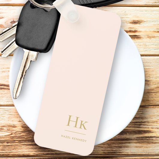 Monogramm Modernes klassisches Minimalistisch Blus Schlüsselanhänger
