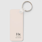 Monogramm Modernes Klassisches Minimalistisches Mi Schlüsselanhänger (Rückseite)